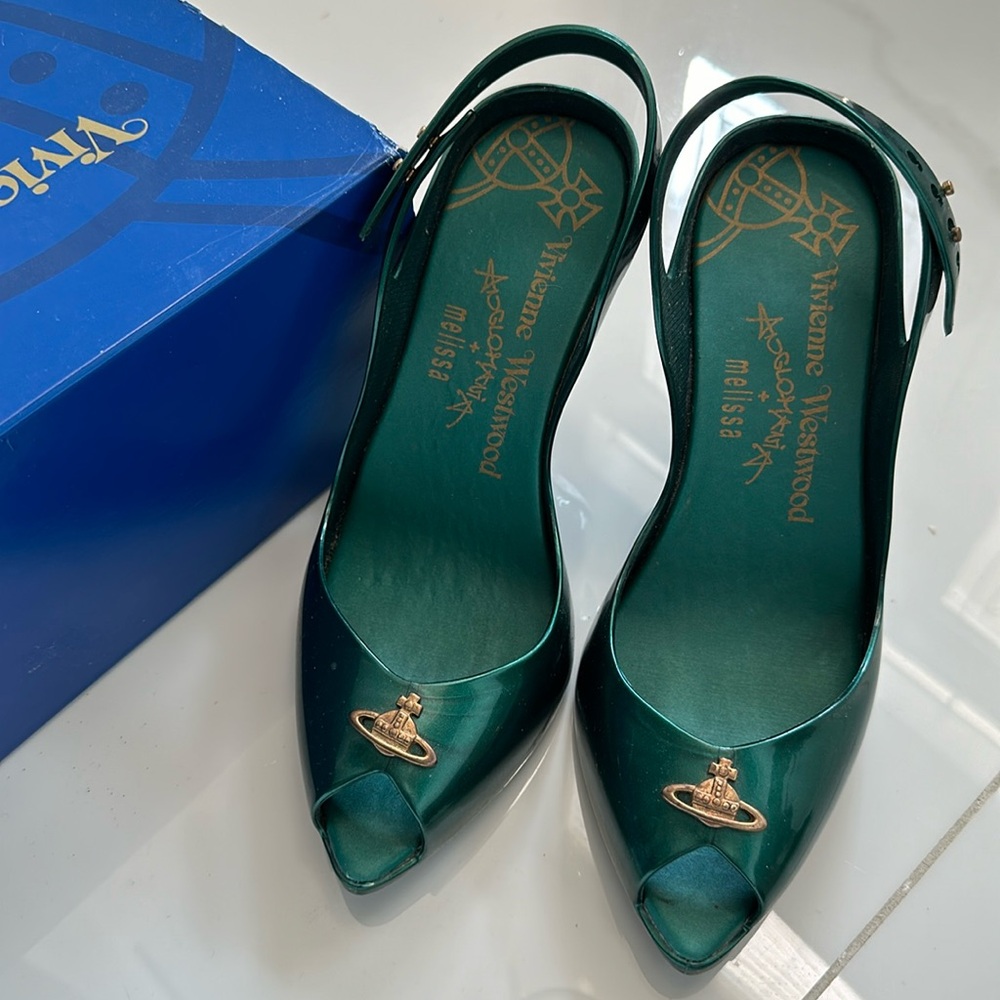 Vivienne Westwood Anglomania + Melissa Green pumps EU 39 Rare EUC like new